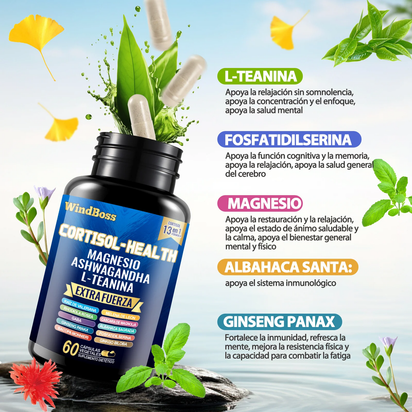 Cortisol-Support & Myo-Inositol Multivitamin Combo | Extra Strength All-in-One Supplement-1 pc